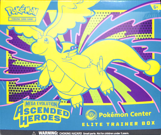 2026 Pokemon - Mega Evolution Ascended Heroes - Pokemon Center Elite Trainer Box - Sealed Wax