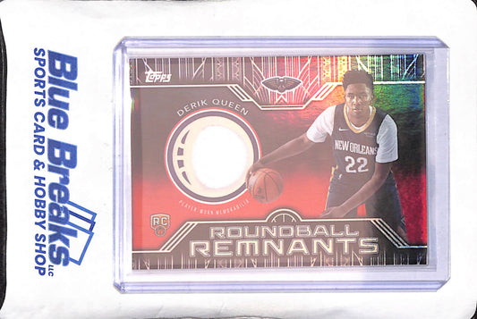 2025 Topps - Derik Queen - Rookie Roundball Remnants - Relic - RC - New Orleans Pelicans - Basketball - #RRR-DQ