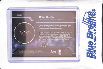 2025 Topps - Derik Queen - Rookie Roundball Remnants - Relic - RC - New Orleans Pelicans - Basketball - #RRR-DQ