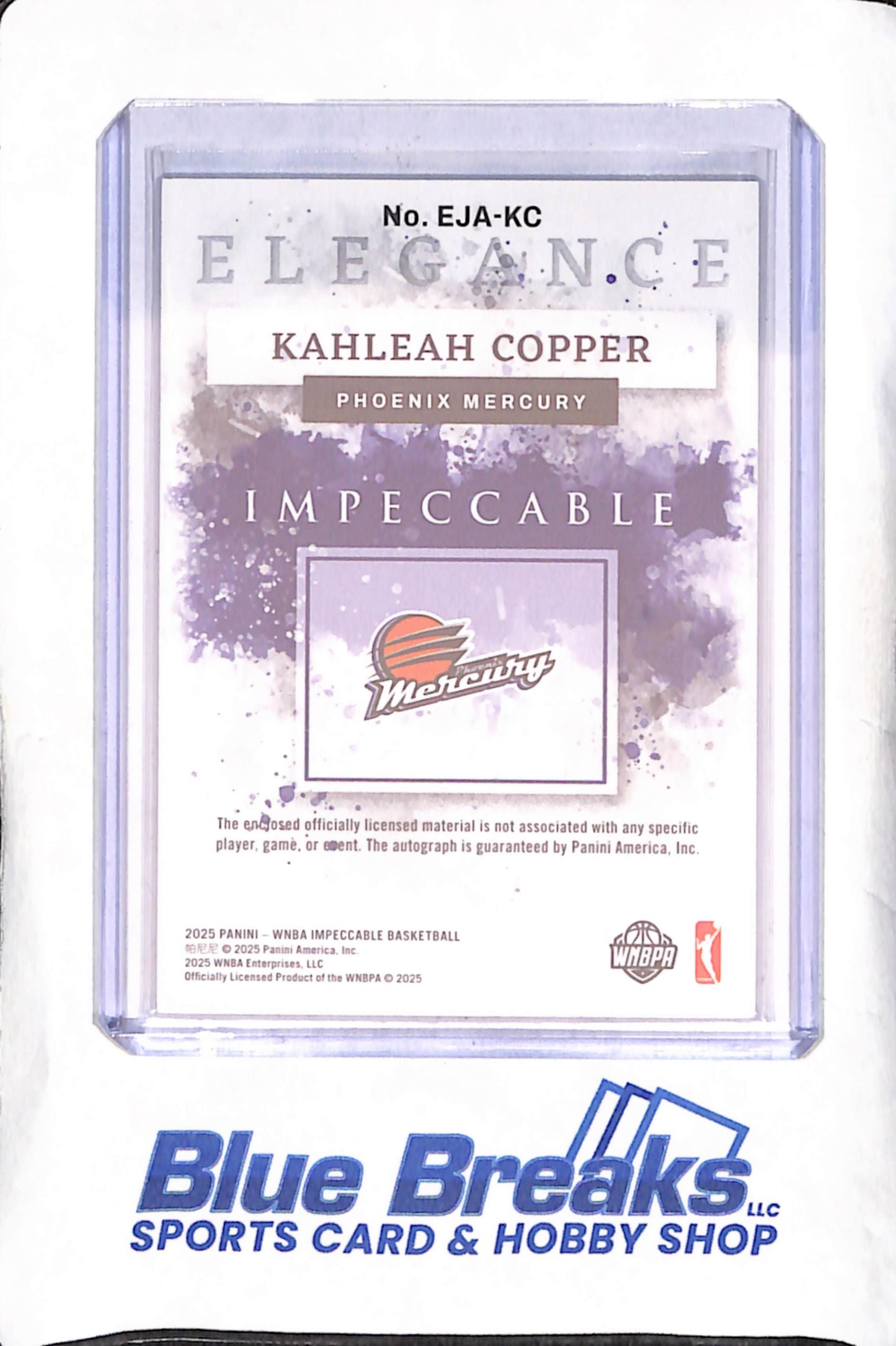 2025 Panini Impeccable - Kahleah Copper - Elegance - Autograph - Relic - 12/49 - Phoenix Mercury - WNBA - Basketball - #EJA-KC