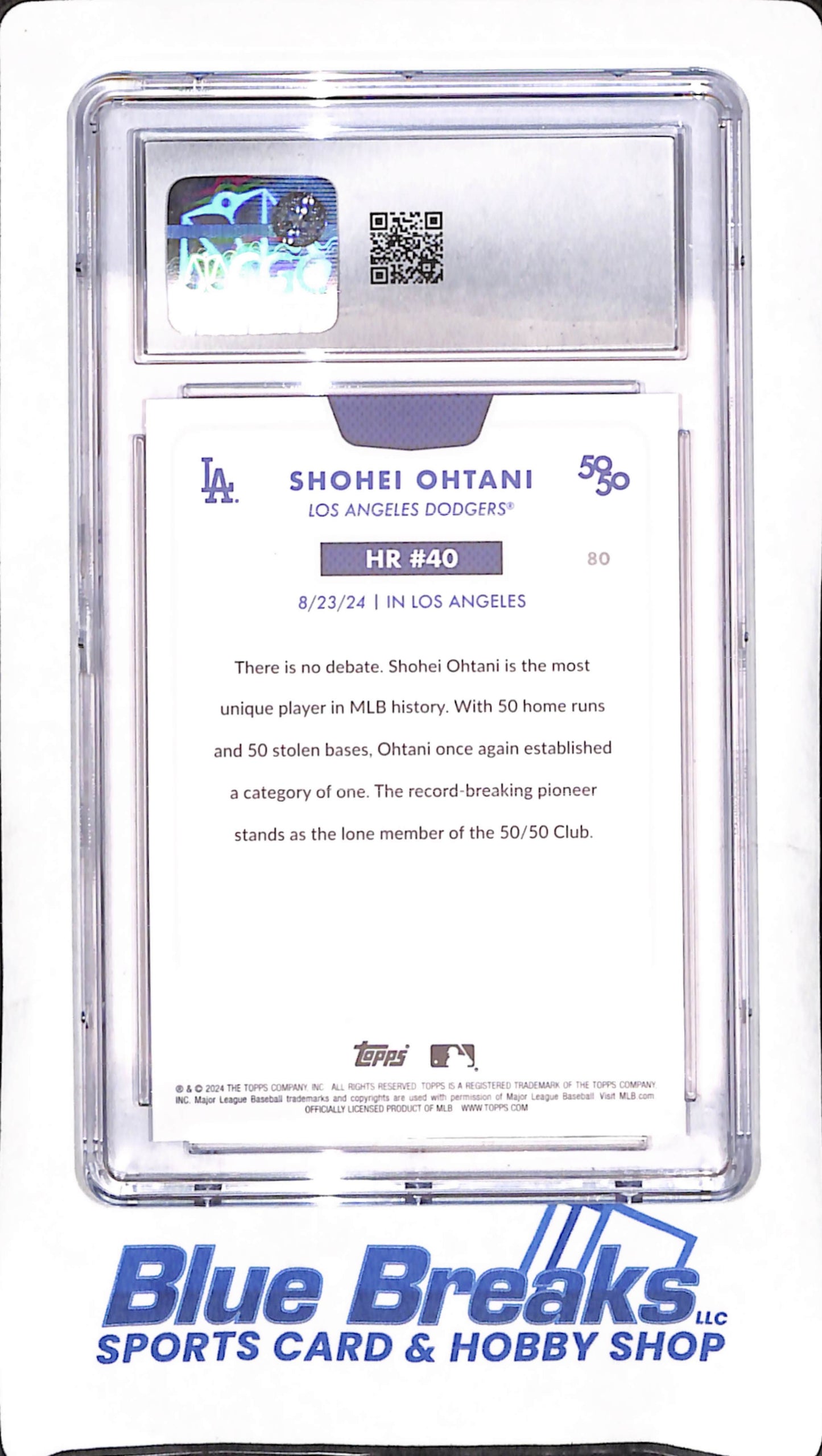 2024 Topps 50/50 - Shohei Ohtani - CGC 10 - Los Angeles Dodgers - Baseball - #80