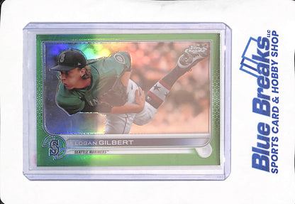 2022 Topps Chrome - Logan Gilbert - Seattle Mariners - Baseball - Green - 18/199 - #211