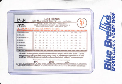 2024 Topps Chrome - Luis Matos - San Francisco Giants - Baseball - Autograph - RC - #RA-LM