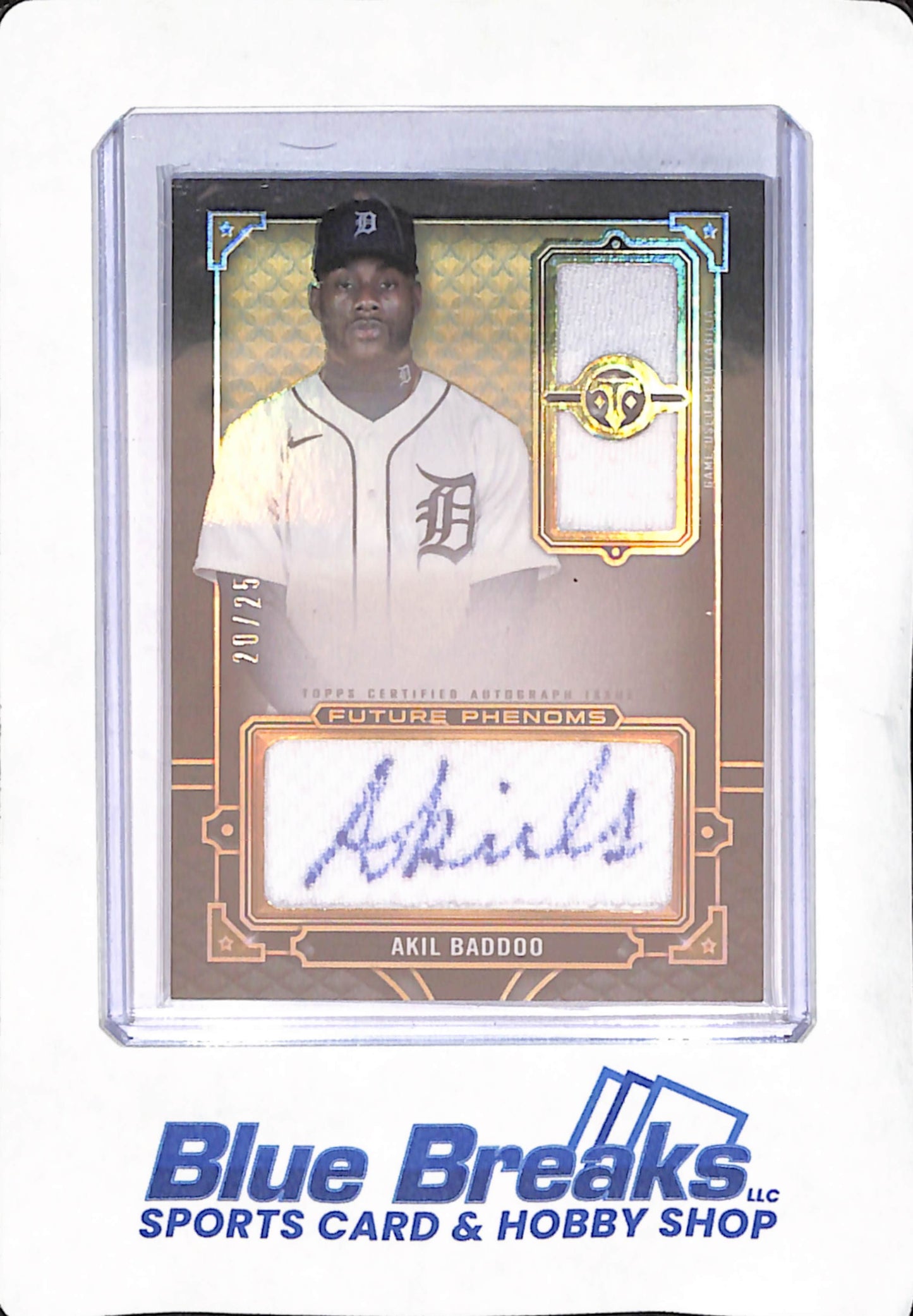 2022 Topps Triple Threads - Akil Baddoo - Detroit Tigers - Baseball - Autograph - Relic - Future Phenoms - 20/25 - #RFPAR-ABA