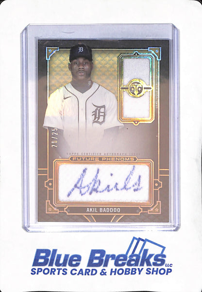 2022 Topps Triple Threads - Akil Baddoo - Detroit Tigers - Baseball - Autograph - Relic - Future Phenoms - 20/25 - #RFPAR-ABA