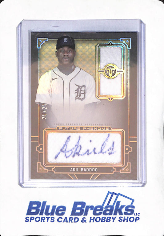2022 Topps Triple Threads - Akil Baddoo - Detroit Tigers - Baseball - Autograph - Relic - Future Phenoms - 20/25 - #RFPAR-ABA