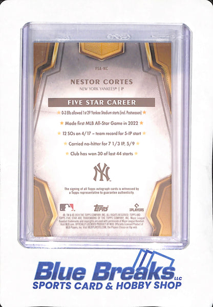 2024 Five Star - Nestor Cortes - New York Yankees - Autograph - 27/75 - #FSA/NC