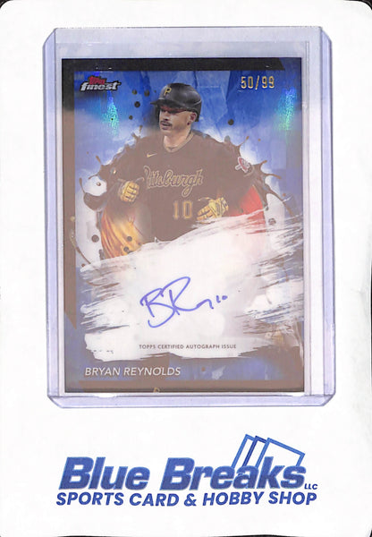 2024 Topps Finest - Bryan Reynolds - Pittsburgh Pirates - Baseball - Autograph - Blue - 50/99 - #FA-BR