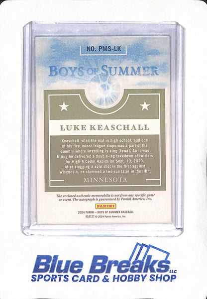 2024 Panini Boys of Summer - Luke Keaschall - Minnesota Twins - Baseball - Autograph - Relic - #PMS-LK