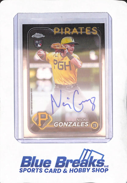 2024 Topps Chrome - Nick Gonzales - Pittsburgh Pirates - Baseball - Autograph - RC - #RA-NG