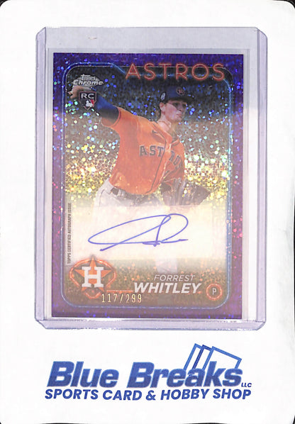 2024 Topps Chrome - Forrest Whitley - Houston Astros - Baseball - Autograph - Purple Speckle - 117/289 - #AC-FWH