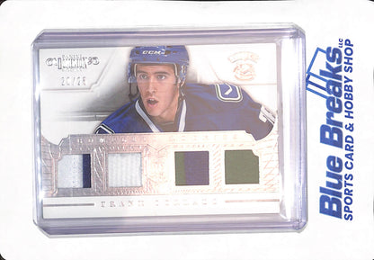 2013-14 Dominion - Frank Corrado - Vancouver Canucks - Hockey - Complete Rookies - Quad Relic - 20/25 - #CR-FC