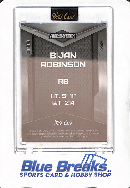 2023 Wild Card - Bijan Robinson - Atlanta Falcons - Football - Alumination - Rookie - 30/100 - #ABC-BR