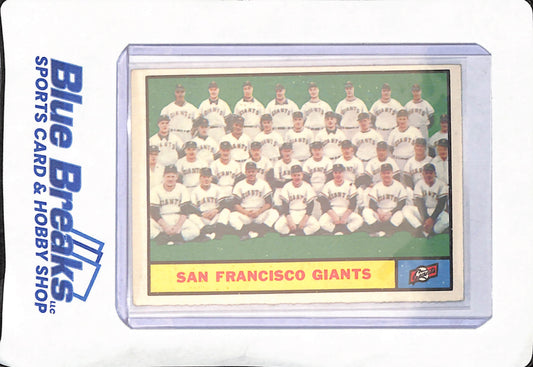 1961 San Francisco Giants Team Card - Baseball - #167