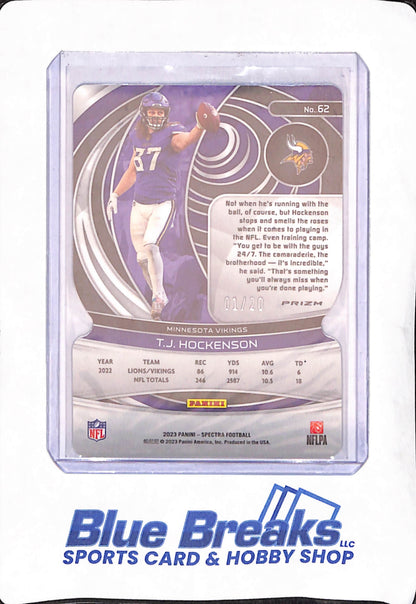 2023 Panini Spectra - T.J. Hockenson - Minnesota Vikings - Football - Die-cut - 1/20 - #62