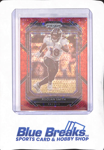 2022 Panini Prizm - Roquan Smith - Baltimore Ravens - Football - Red Disco - 13/50 - #51