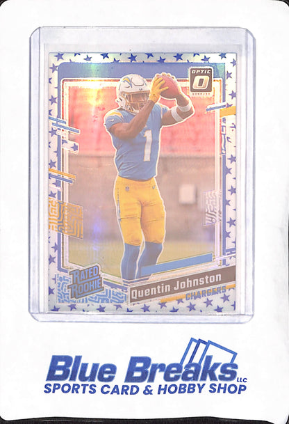 2023 Panini Donruss Optic - Quentin Johnston - Los Angeles Chargers - Football - Rated Rookie - Star Border - #265