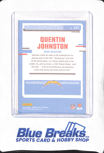 2023 Panini Donruss Optic - Quentin Johnston - Los Angeles Chargers - Football - Rated Rookie - Star Border - #265