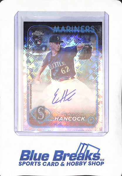 2024 Topps Chrome - Emerson Hancock - Seattle Mariners - Baseball - Logofractor - RC - #RCA-EH