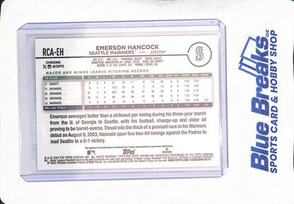 2024 Topps Chrome - Emerson Hancock - Seattle Mariners - Baseball - Logofractor - RC - #RCA-EH