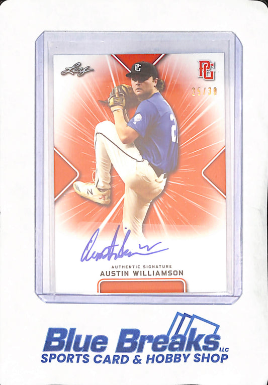 2021 Leaf - Perfect Game - Austin Williamson - Combine Academy - Baseball - National Showcase - 25/30 - #BA-AW3