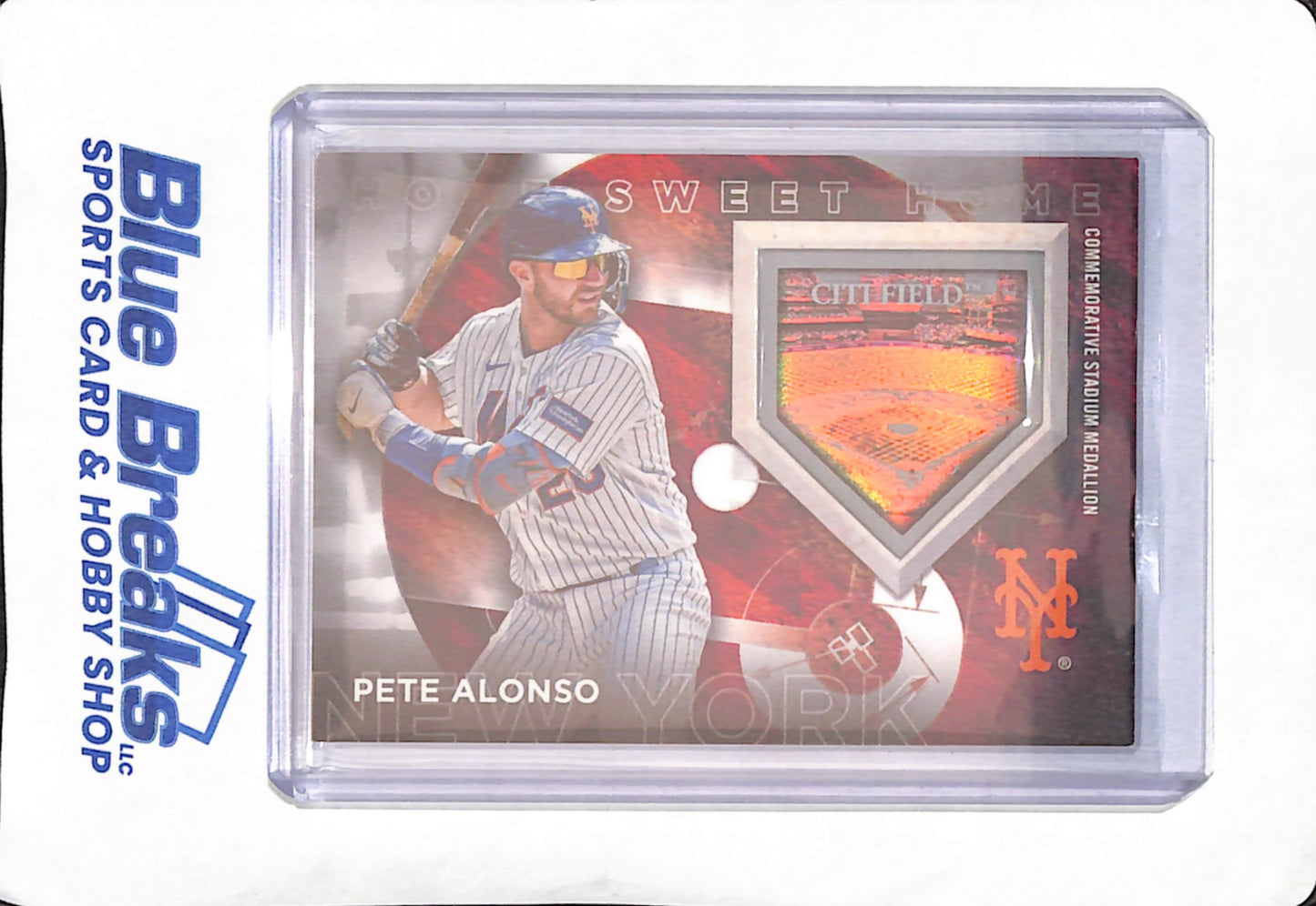 2024 Topps Series One - Pete Alonso - New York Mets - Baseball - Commemorative Home Sweet Home Stadium Medallion Card - 100/299 - #HSH-PA