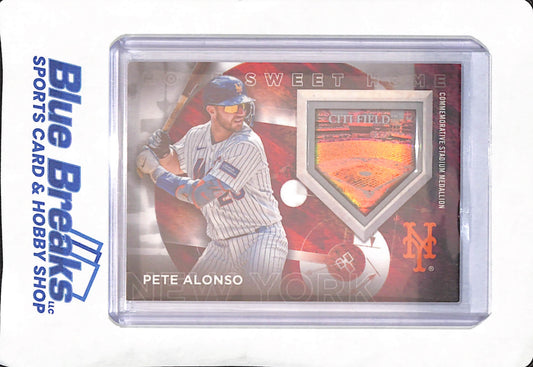 2024 Topps Series One - Pete Alonso - New York Mets - Baseball - Commemorative Home Sweet Home Stadium Medallion Card - 100/299 - #HSH-PA