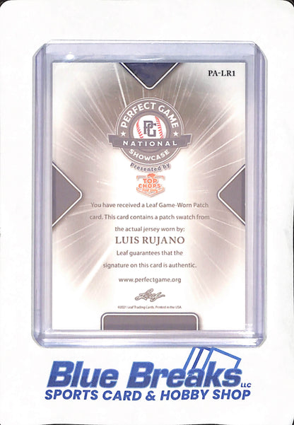 2021 Leaf - Perfect Game - Luis Rujano - National Showcase - Baseball - Autograph - Relic - 1/20 - #PA/LR1