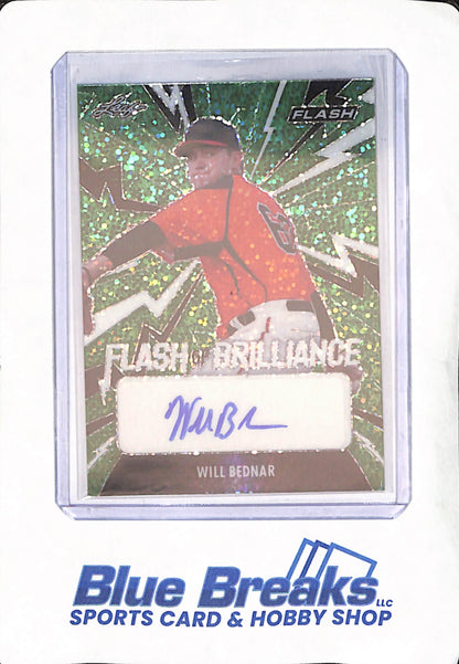 2021 Leaf - Will Bednar - San Francisco Giants - Baseball - Flash of Brilliance - Autograph - 1525 - #FB-WB1
