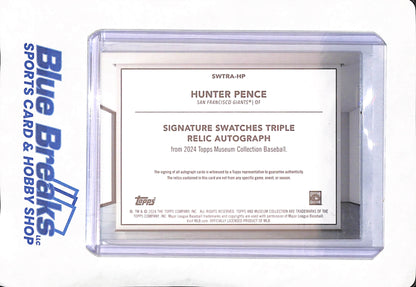 2024 Topps Museum Collection - Hunter Pence - San Francisco Giants - Baseball - Autograph - Triple Bat Relic - 232/299 - #SWTRA-HP