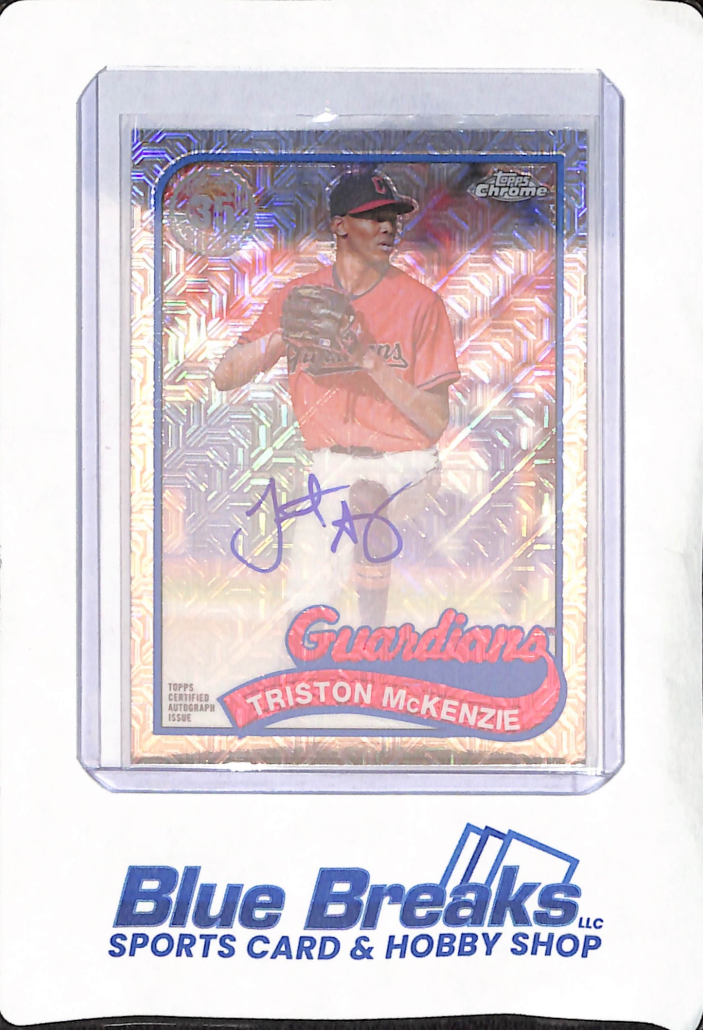 2024 Topps Chrome - Triston McKenzie - Cleveland Guardians - Baseball - Autograph - Mojo - 35th Anniversary - #2T89C-75