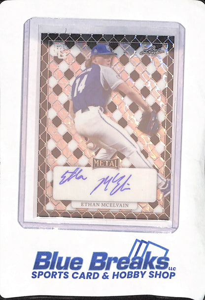 2022 Leaf Metal - Perfect Game - Ethan McElvain - Nolensville High School - National Showcase - Baseball - Autograph - 1/1 -#MA-EM1