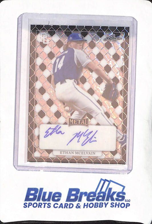 2022 Leaf Metal - Perfect Game - Ethan McElvain - Nolensville High School - National Showcase - Baseball - Autograph - 1/1 -#MA-EM1