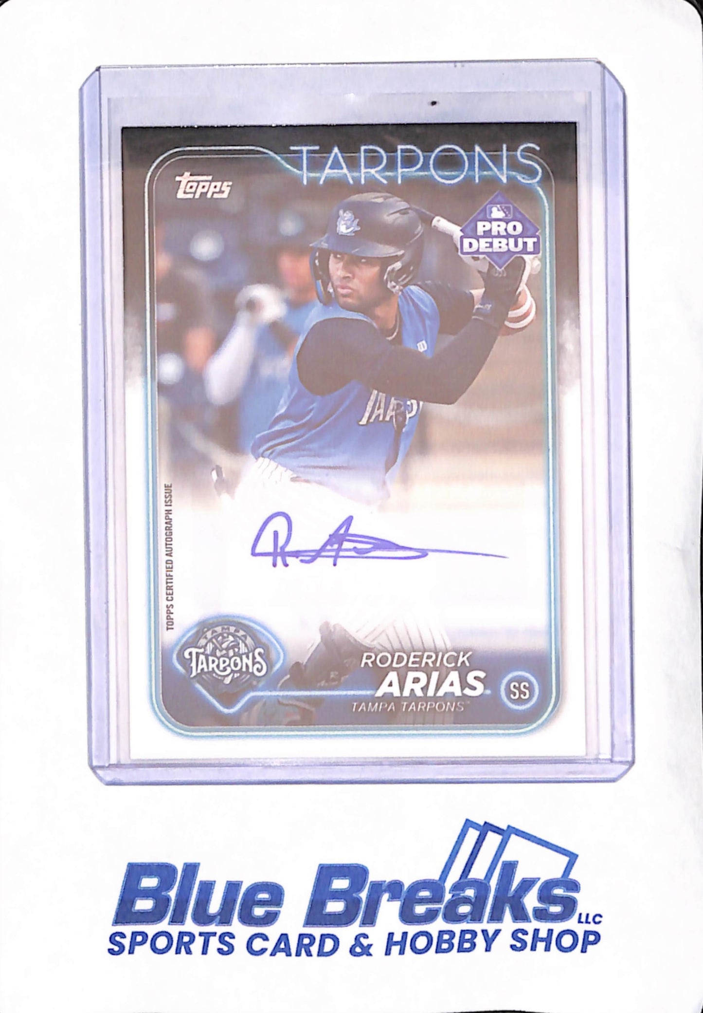 2024 Topps Pro Debut - Roderick Arias - Tampa Tarpons - Baseball Autograph - #PD-80