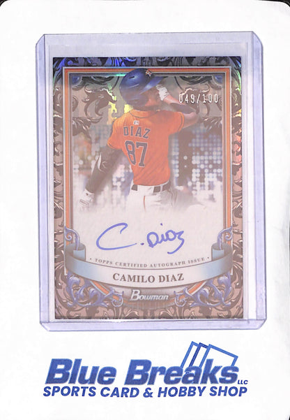 2024 Bowman Sterling - Camilo Diaz - Houston Astros - Baseball - Autograph - 049/150 - #PA-CD