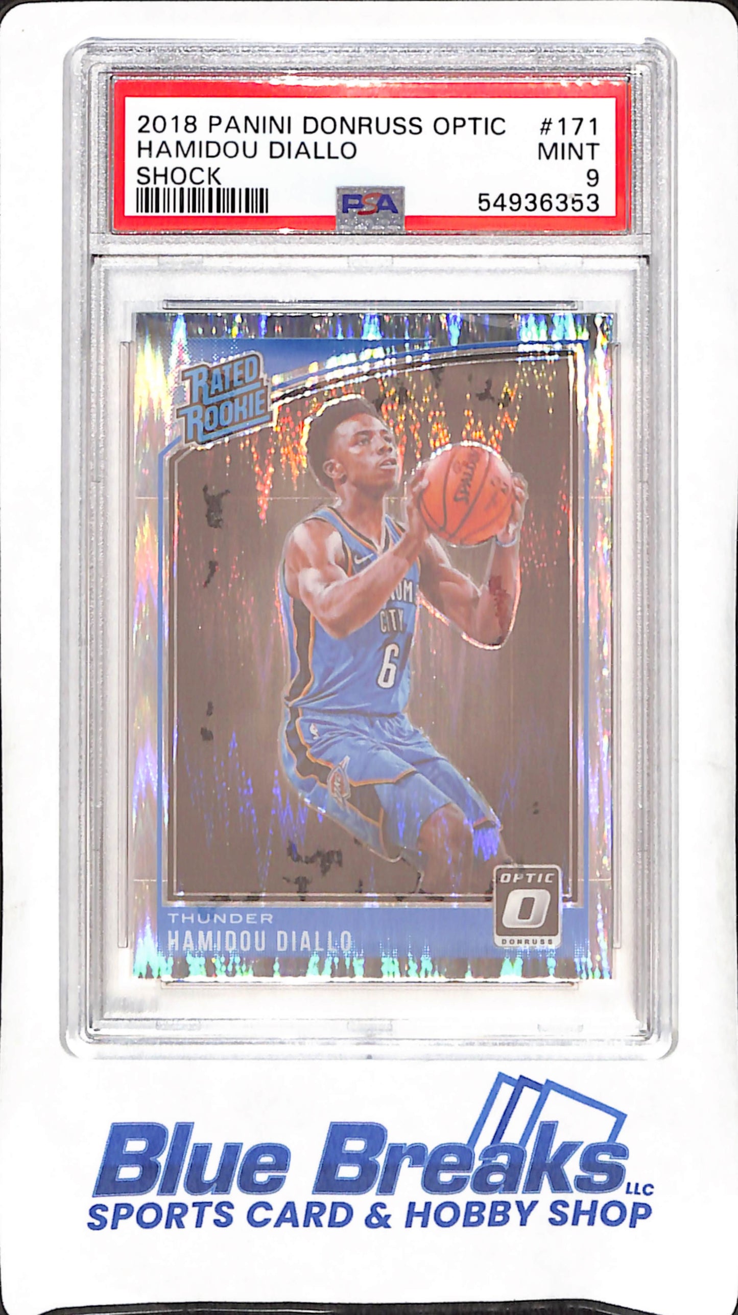 2018 Panini Donruss Optic - Hamidou Diallo - Shock - PSA 9 - Rated Rookie -  Oklahoma City Thunder - Basketball - #171