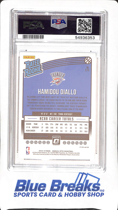 2018 Panini Donruss Optic - Hamidou Diallo - Shock - PSA 9 - Rated Rookie -  Oklahoma City Thunder - Basketball - #171