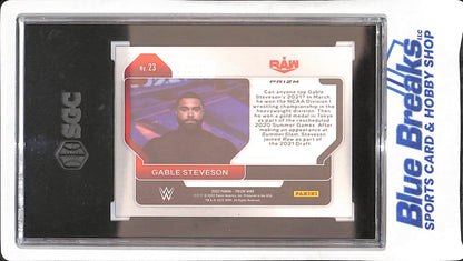 2022 Panini Prizm WWE - Gable Stevenson - Blue - RC - 161/199 - SGC 8.5 - #23