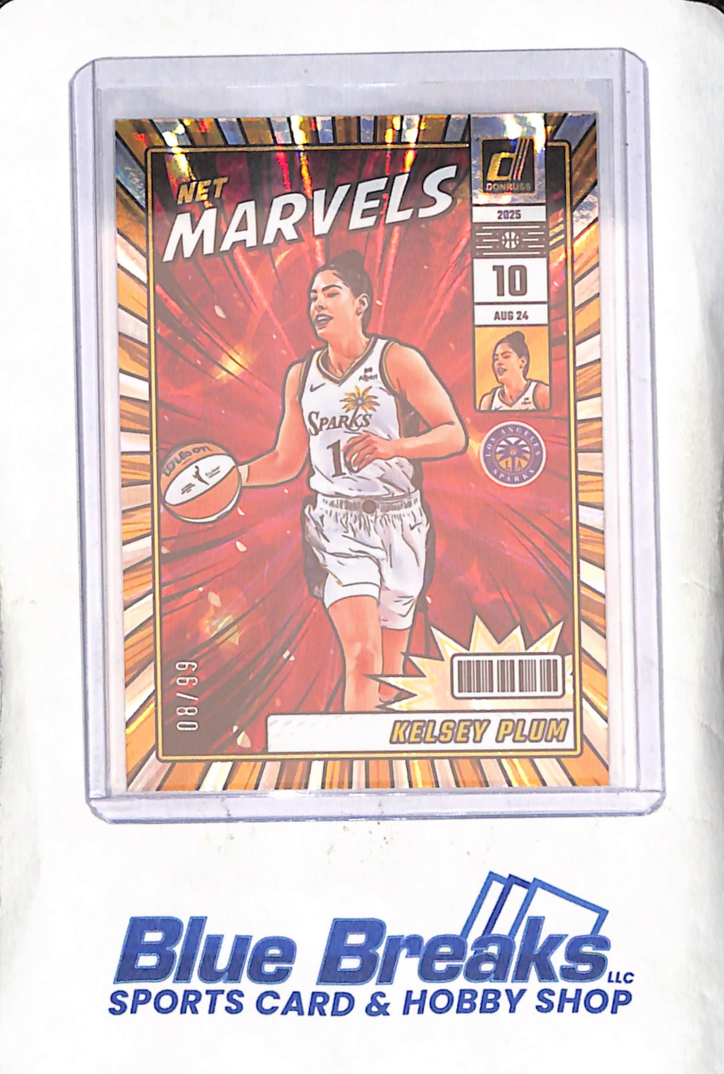 2025 Panini Donruss WNBA - Kelsey Plum - Net Marvels - 8/99 - Los Angeles Sparks - Basketball - #3