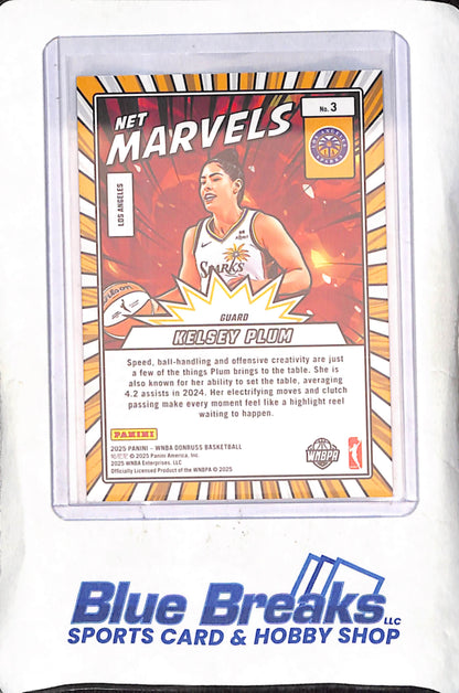 2025 Panini Donruss WNBA - Kelsey Plum - Net Marvels - 8/99 - Los Angeles Sparks - Basketball - #3