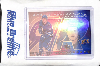 2024-25 Upper Deck Extended Series - Macklin Celebrini - Rookie Reflections - San Jose Sharks - Hockey - #RR-24