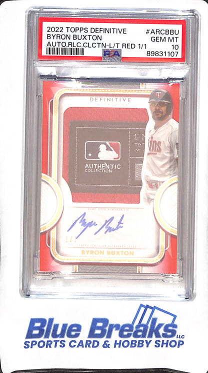 2022 Topps Definitive - Byron Buxton - Auto - Relic - 1/1 - Minnesota Twins - Baseball - PSA 10 - #ARCBBU