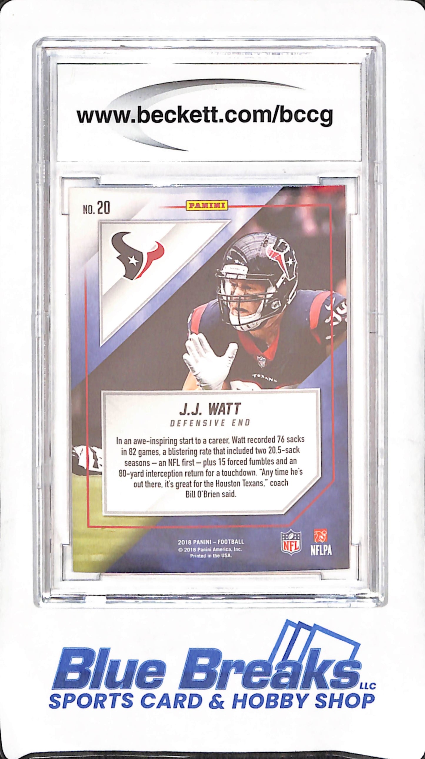 2018 Panini MJH Exclusive - JJ Watt - BCCG 1 - Houston Texans - Football - #20