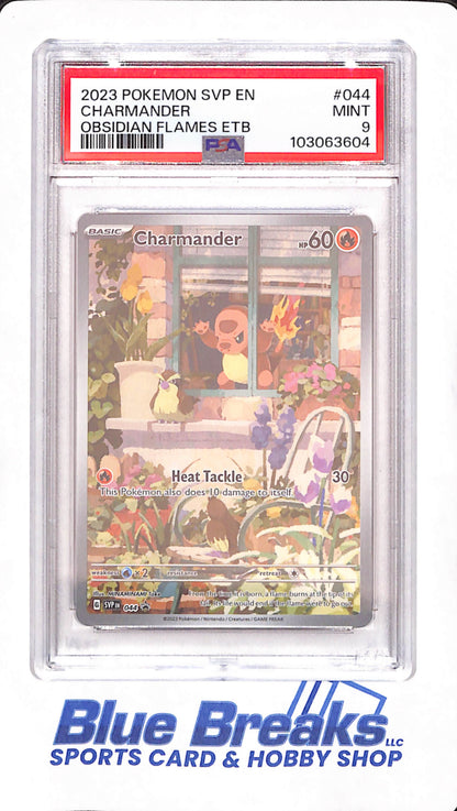 2023 Pokemon SVP EN-SV Black Star Promo Charmander Obsidian Flames - Pokemon - PSA MINT 9 - #044
