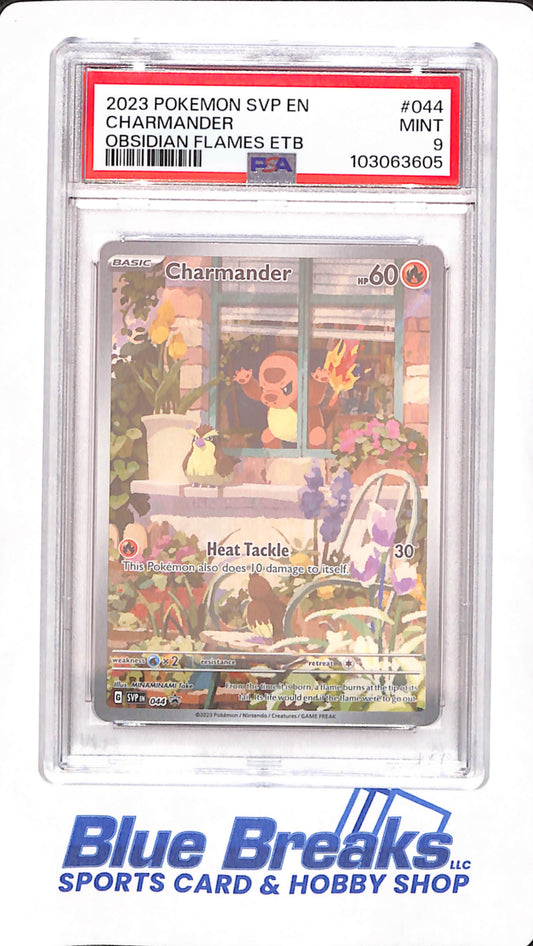 2023 Pokemon SVP EN-SV Black Star Promo Charmander Obsidian Flames - Pokemon - PSA MINT 9 - #044