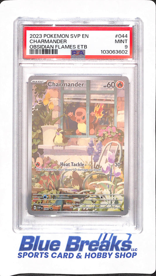 2023 Pokemon SVP EN-SV Black Star Promo Charmander Obsidian Flames - Pokemon - PSA MINT 9 - #044