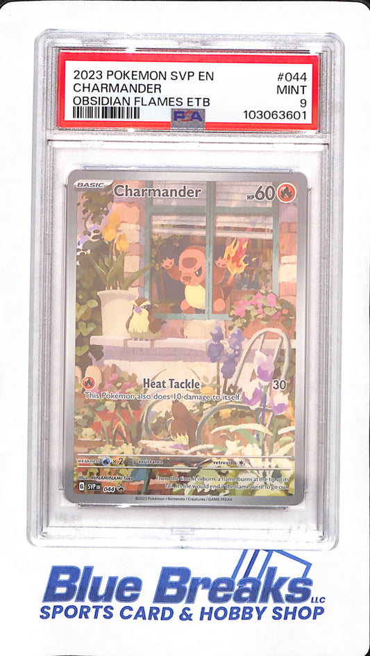 2023 Pokemon SVP EN-SV Black Star Promo Charmander Obsidian Flames - Pokemon - PSA MINT 9 - #044