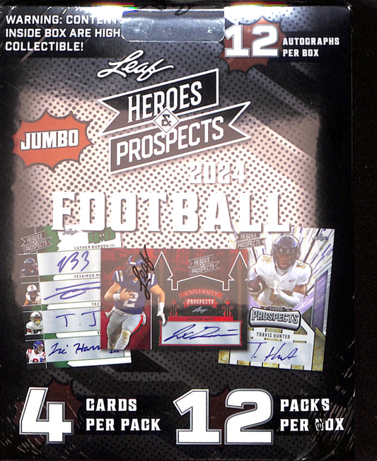 2024 Leaf Jumbo Heroes & Prospects - Football - Sealed Wax