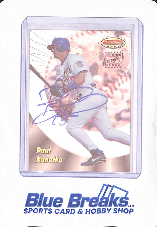 1998 Bowman's Best Certified Autograph Issue - Paul Konerko -  Los Angeles Dodgers - Baseball - #110