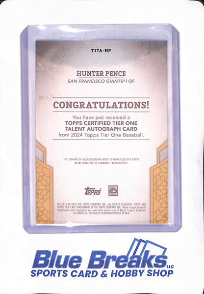 2024 Topps Certified Tier One - Hunter Pence - San Francisco Giants - Baseball - Autograph - Blue - 56/75 - #T1TA-HP